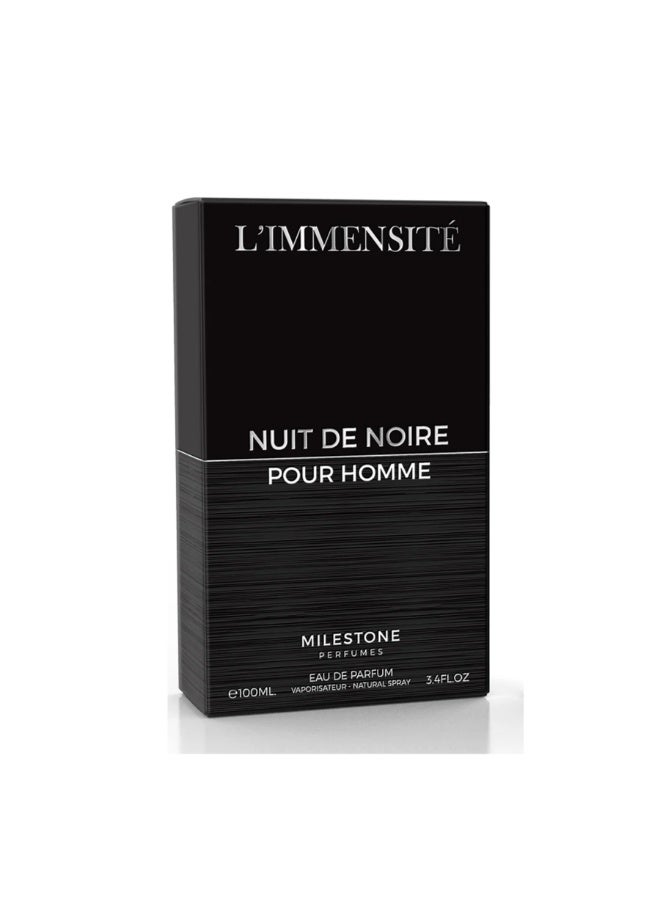 Milestone L’Immensite Nuit De Noire - For Men - EDP - 100ml - Image 3